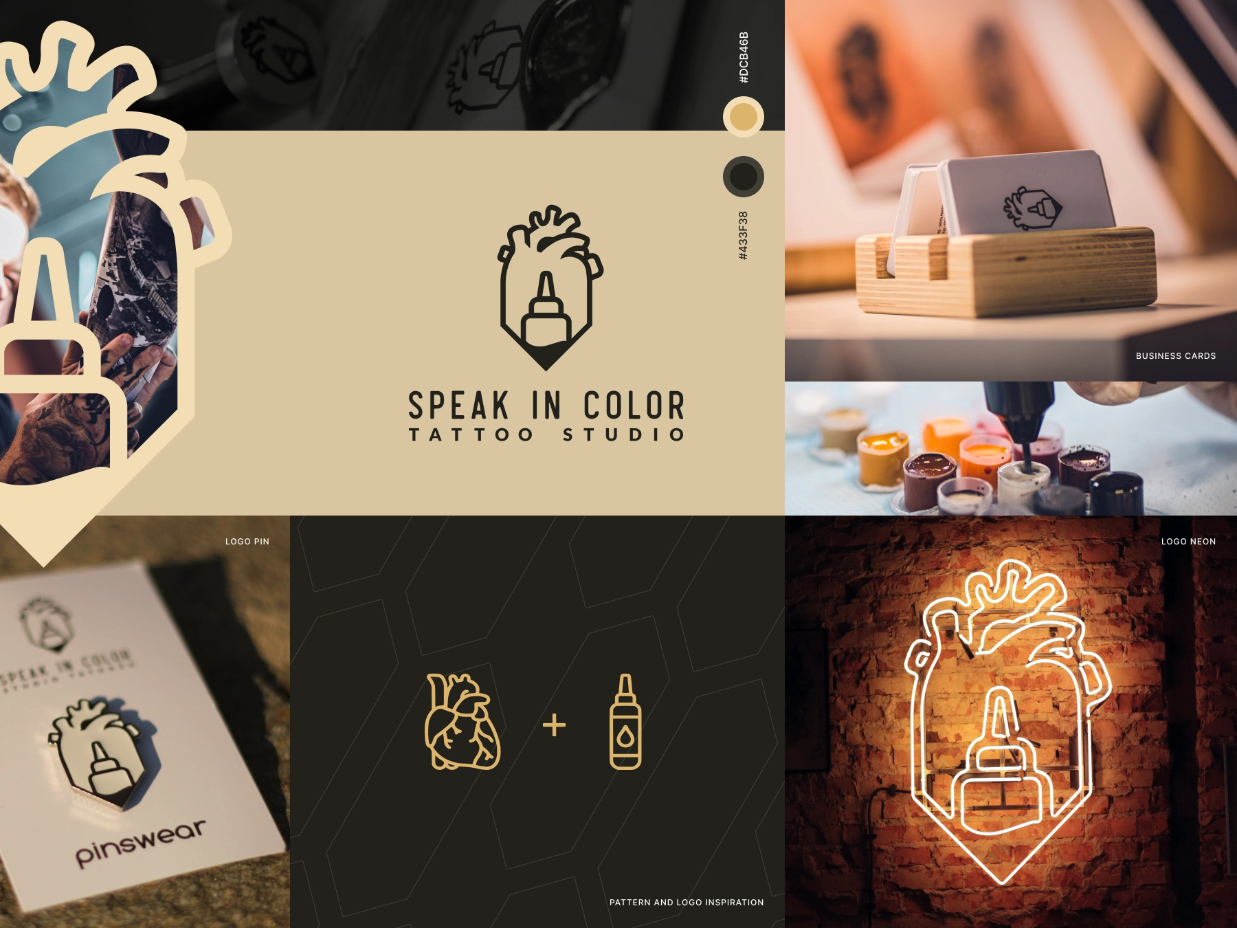 Speak In Color logo i poligrafia
